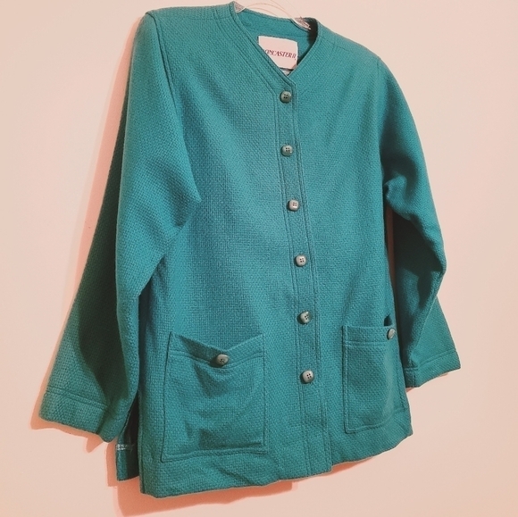 Doncaster II | Vintage Turquoise Blazer Jacket (Size 12) - Picture 6 of 9